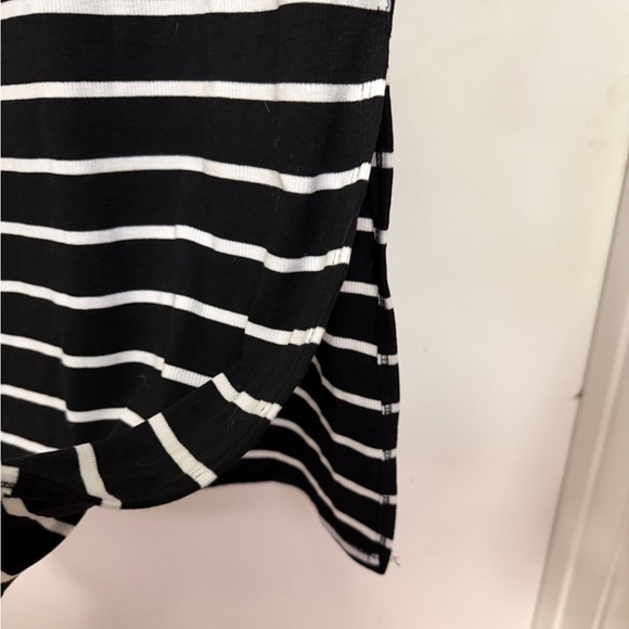 See You Monday black/white striped body con sleeves dress - size S - maxi - NWT - Picture 2 of 6